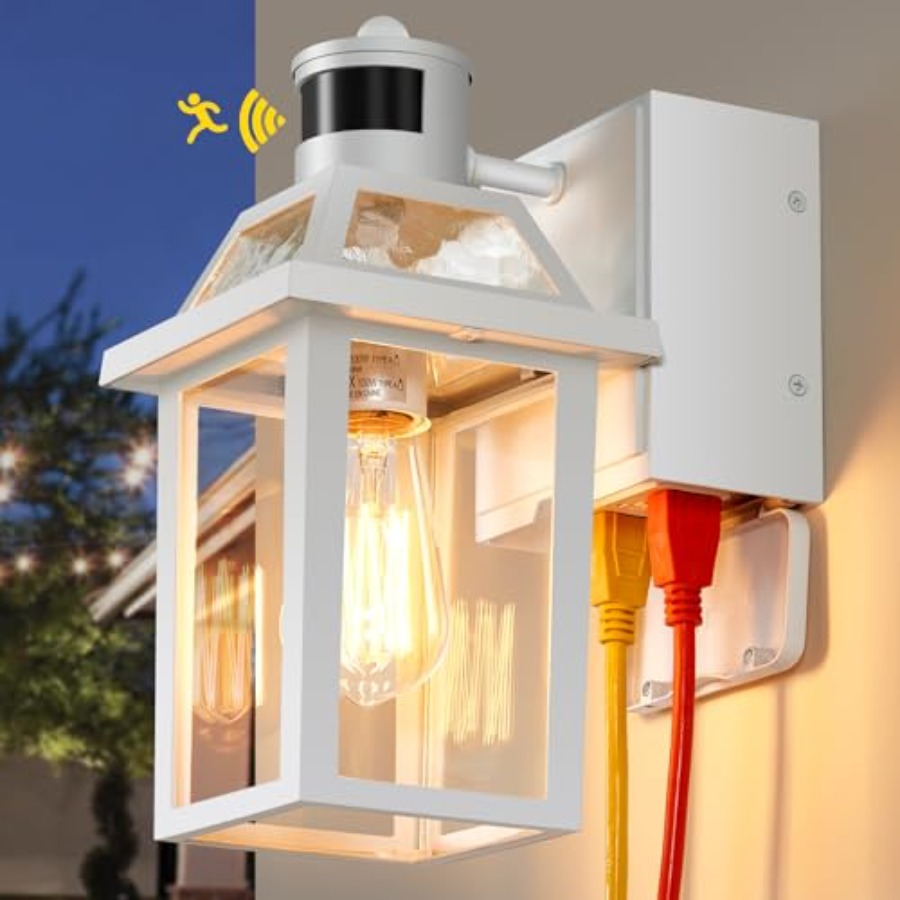 Outdoor Lighting No Outlet - Lampy na werandę z gniazdem GFCI,