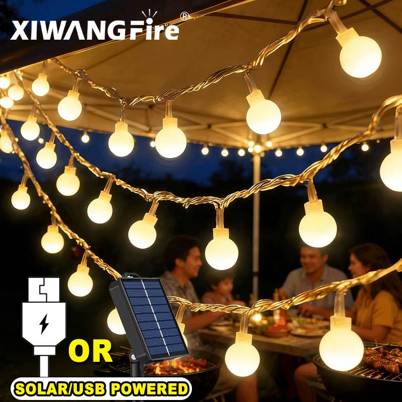Outdoor Lighting Battery - Lampki solarne/USB/bateryjne, 3-10M, kule LED, wodoodporne,