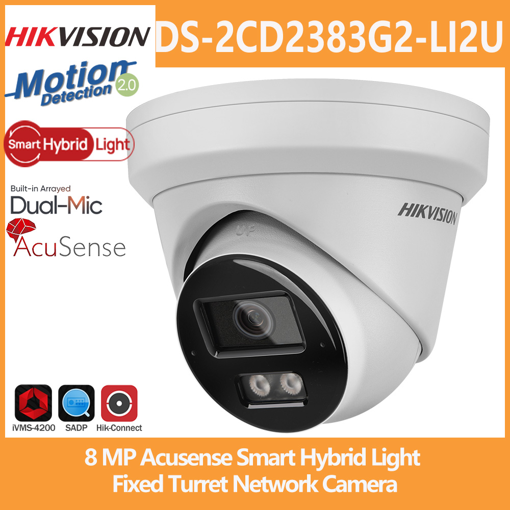 Outdoor Lighting No Electricity - Kamera IP Hikvision 8MP DS-2CD2383G2-LI2U Smart