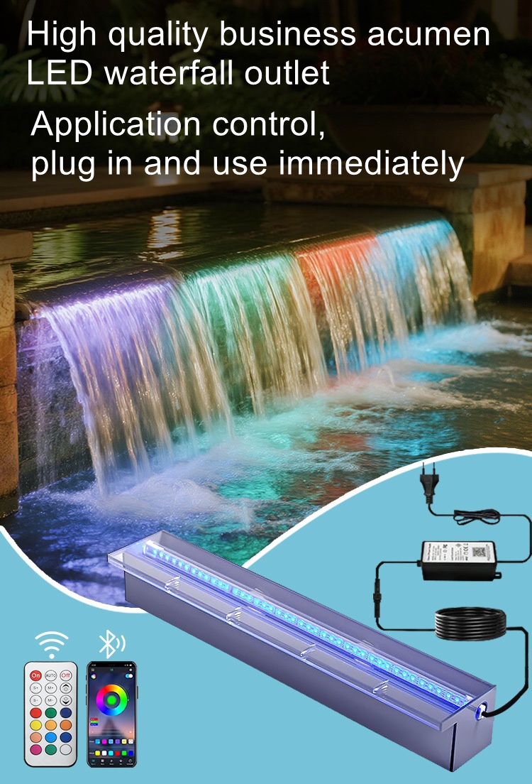 Outdoor Lighting No Outlet - Akrylowa wodospadowa ściana wodna do dekoracji