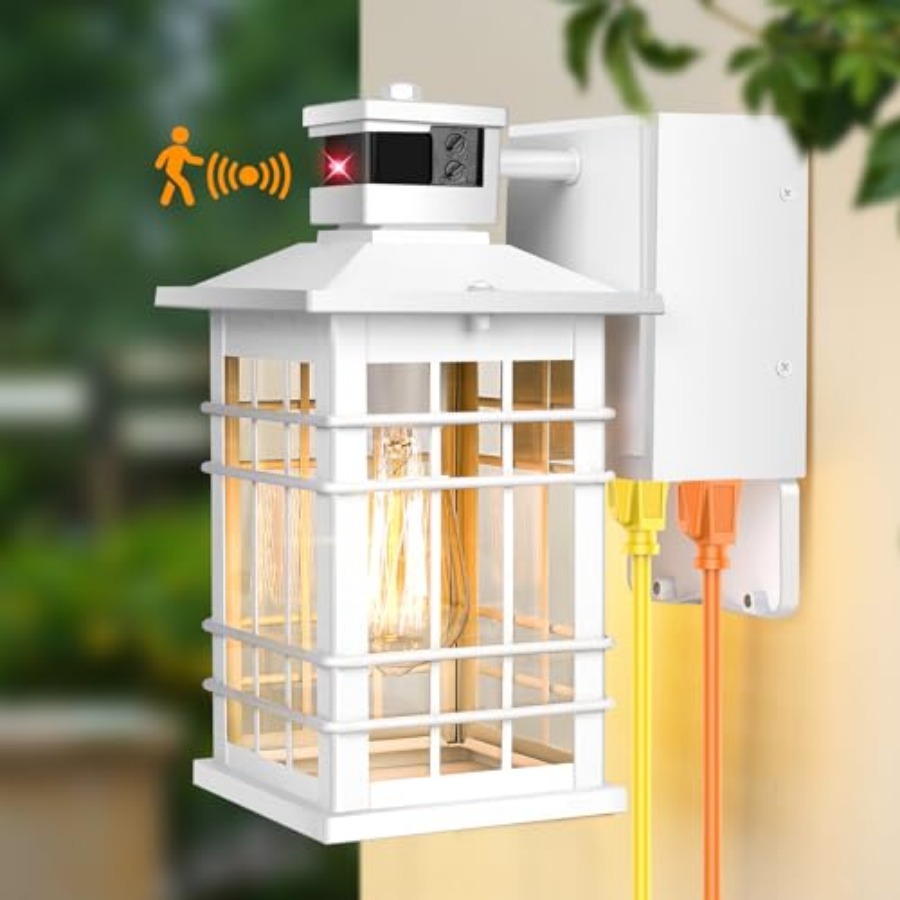 Outdoor Lighting No Outlet - Lampa na werandę z wbudowanymi gniazdami