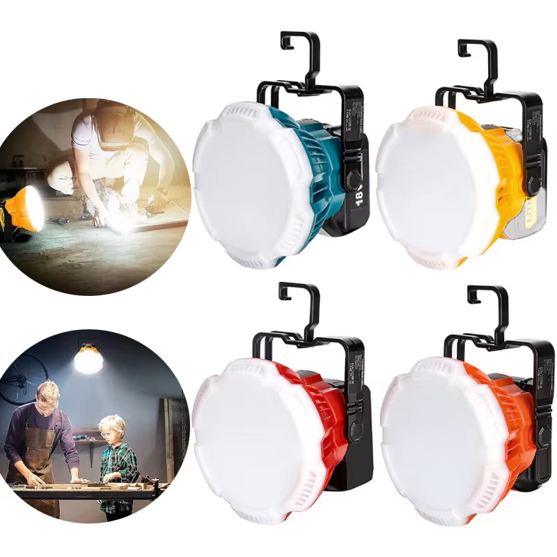 Outdoor Lighting Milwaukee - Lampa robocza LED 24W do Makita/Dewalt/Milwaukee/Bosch/Black