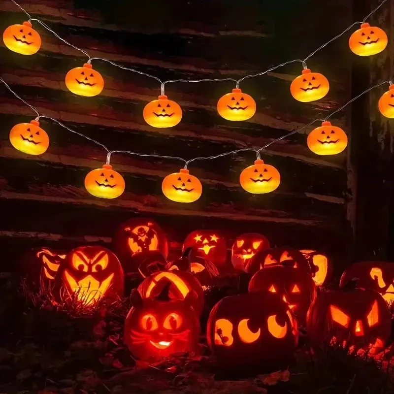 Outdoor Lighting Battery - Świąteczne lampki dyniowe na Halloween, 20