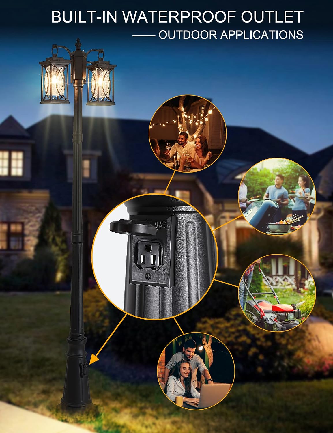 Zewnętrzna lampa uliczna z czu – Outdoor Lighting No Outlet recenzja i cena