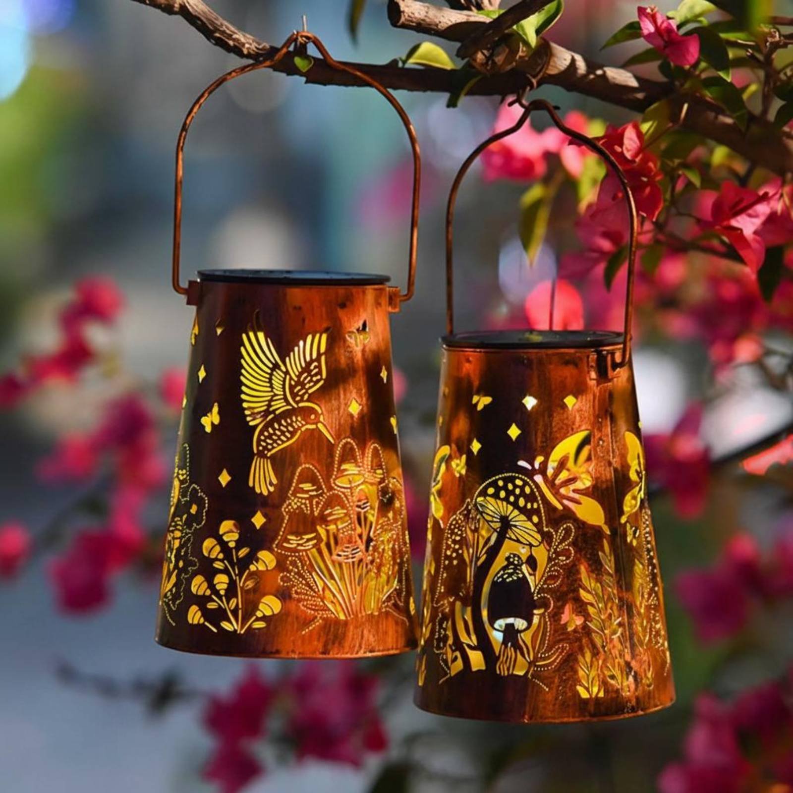 Wzór lampionu w stylu kwiatowy – Outdoor Lighting Battery recenzja i cena