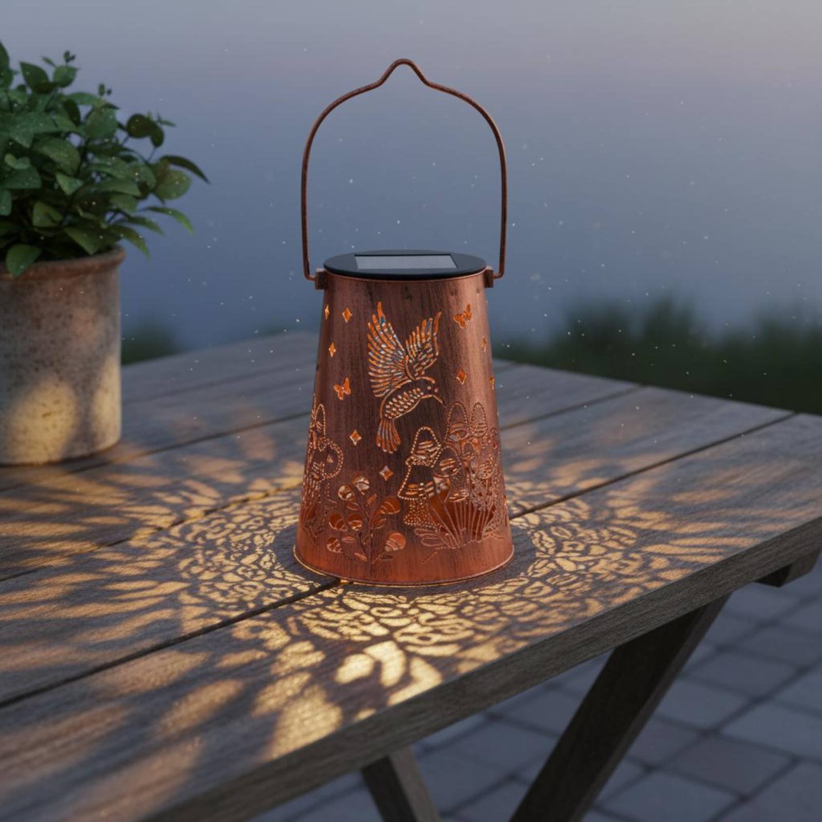 Wzór lampionu w stylu kwiatowy – Outdoor Lighting Battery recenzja i cena