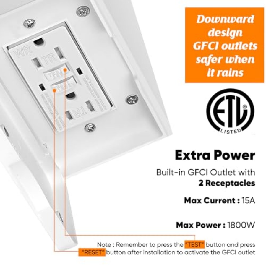 Lampa na werandę z wbudowanymi – Outdoor Lighting No Outlet recenzja i cena