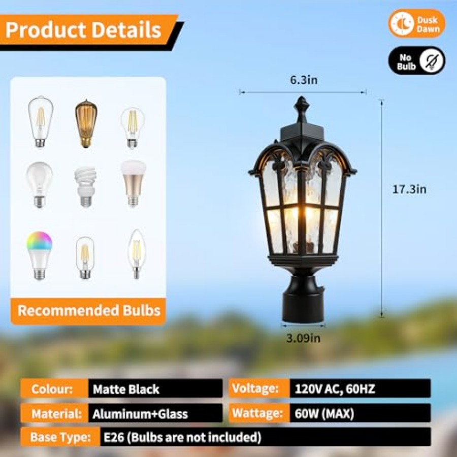 Zewnętrzne lampy słupkowe z cz – Outdoor Lighting Battery recenzja i cena