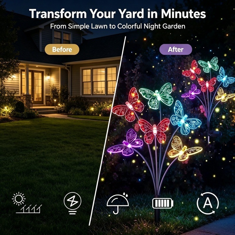 Lampki w kształcie motyli zasi – Outdoor Lighting Battery recenzja i cena
