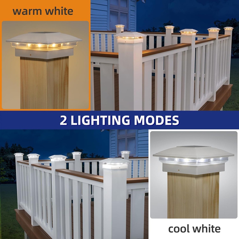 4 sztuki solarnych lamp na słu – Post Cap Light recenzja i cena