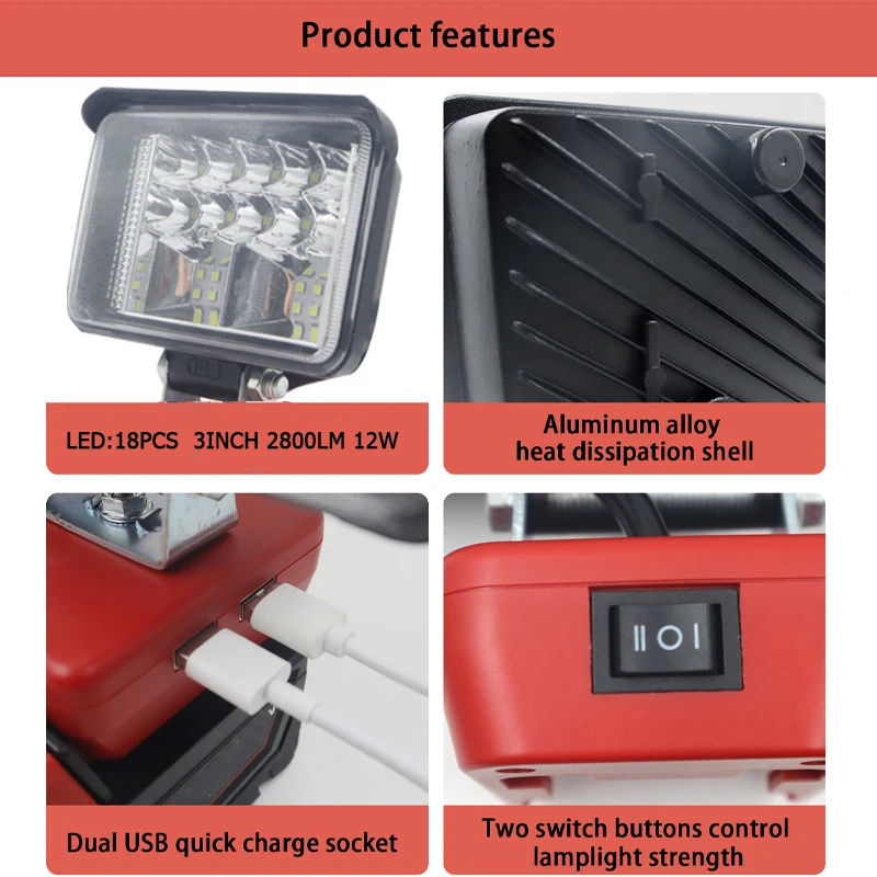 ZWINCKY 12W lampa robocza LED  – Outdoor Lighting Milwaukee recenzja i cena