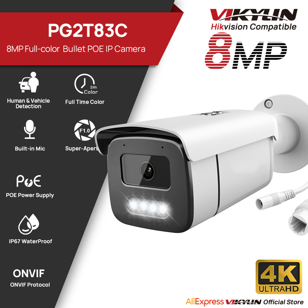 Kamera IP Vikylin 8MP z koloro – Outdoor Lighting Options recenzja i cena