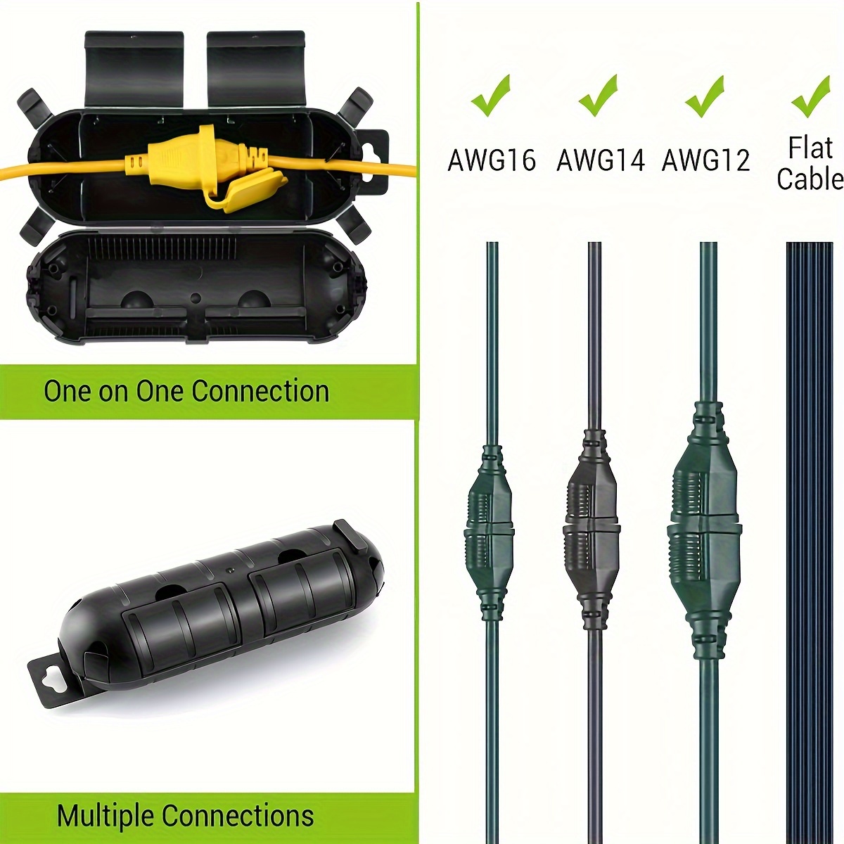 1/3 szt. Wodoodporny czarny oc – Outdoor Lighting Extension Cord recenzja i cena