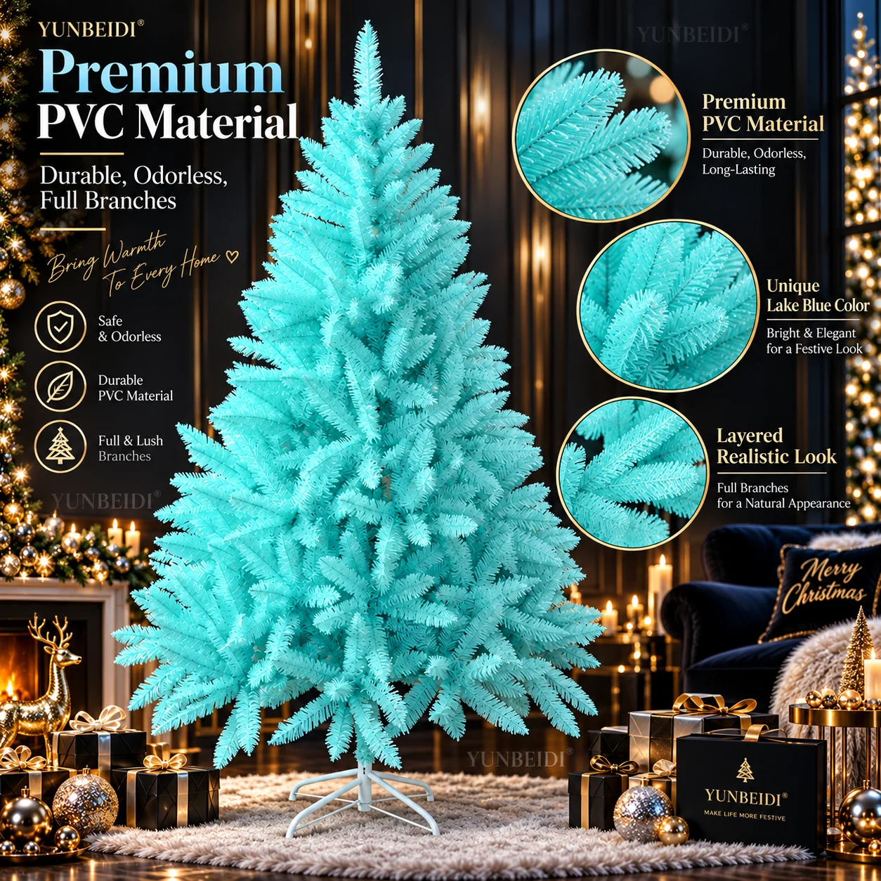 Sztuczna choinka z PVC w kolor – Outdoor Lighting Options recenzja i cena